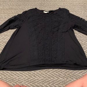 Black lace tunic